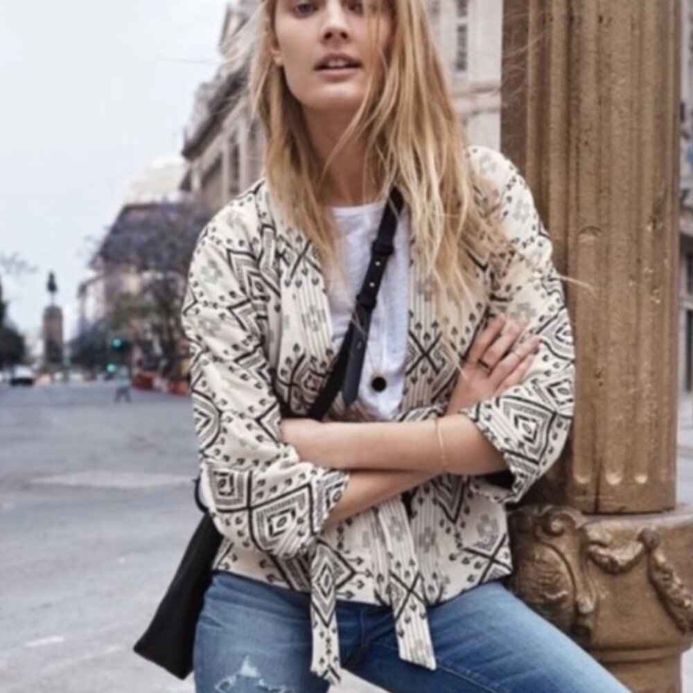 Madewell Kimono Wrap Jacket in Arrowhead